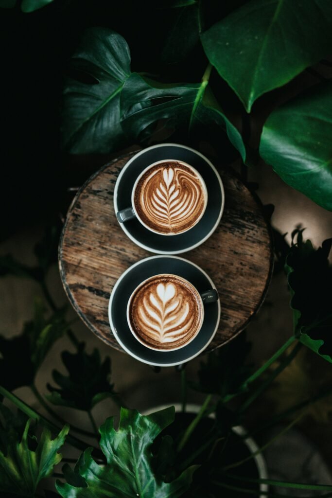Tropical coffee scene