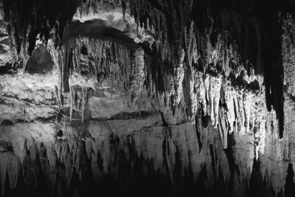 Limestone cave interior