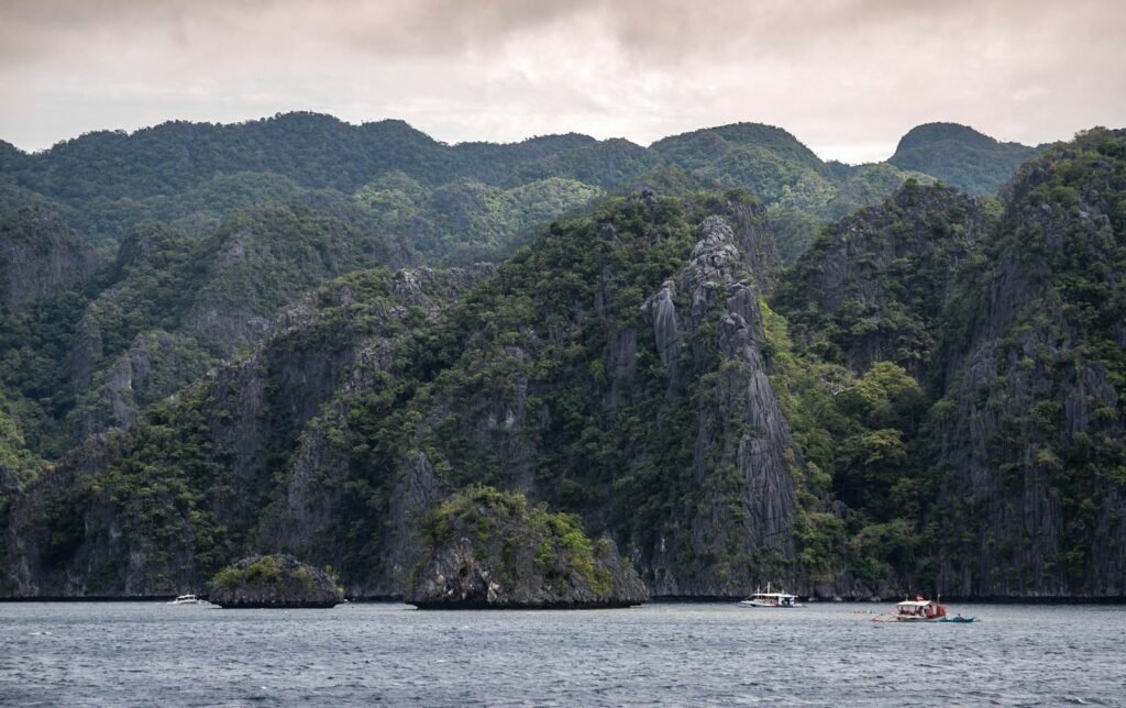 Karst islands aerial, Philippines