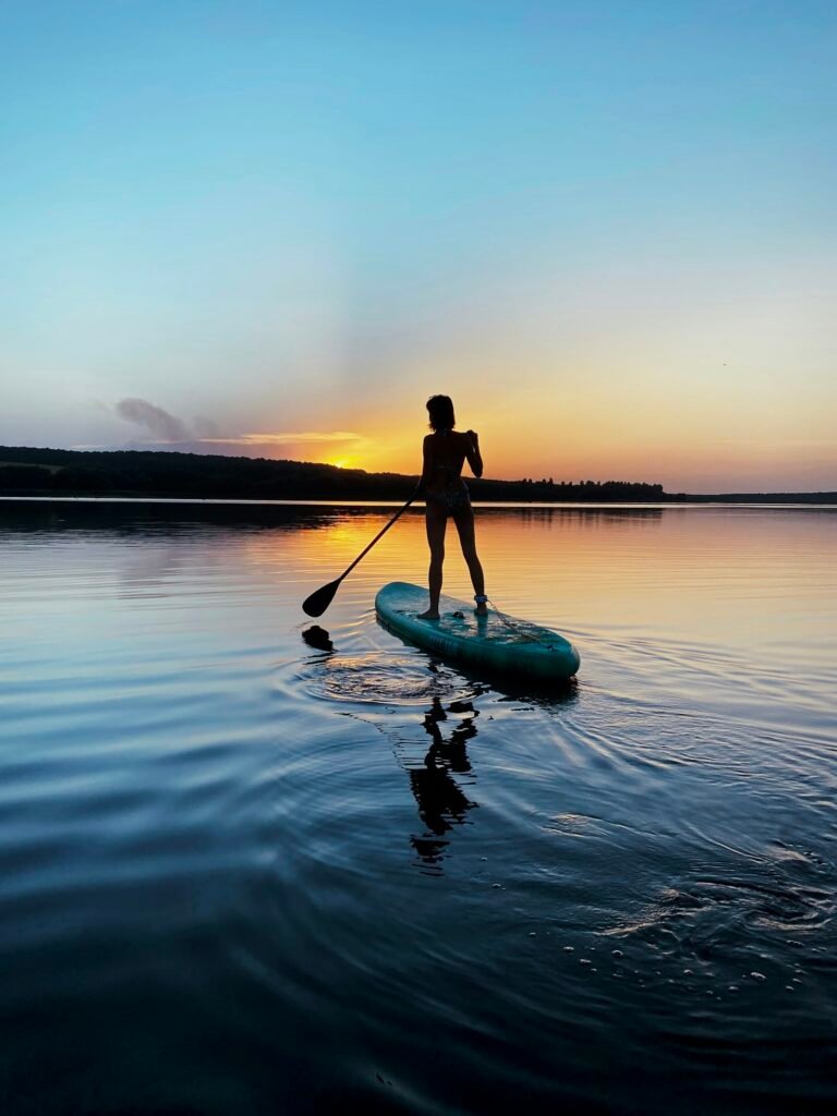 Paddleboard at sunset